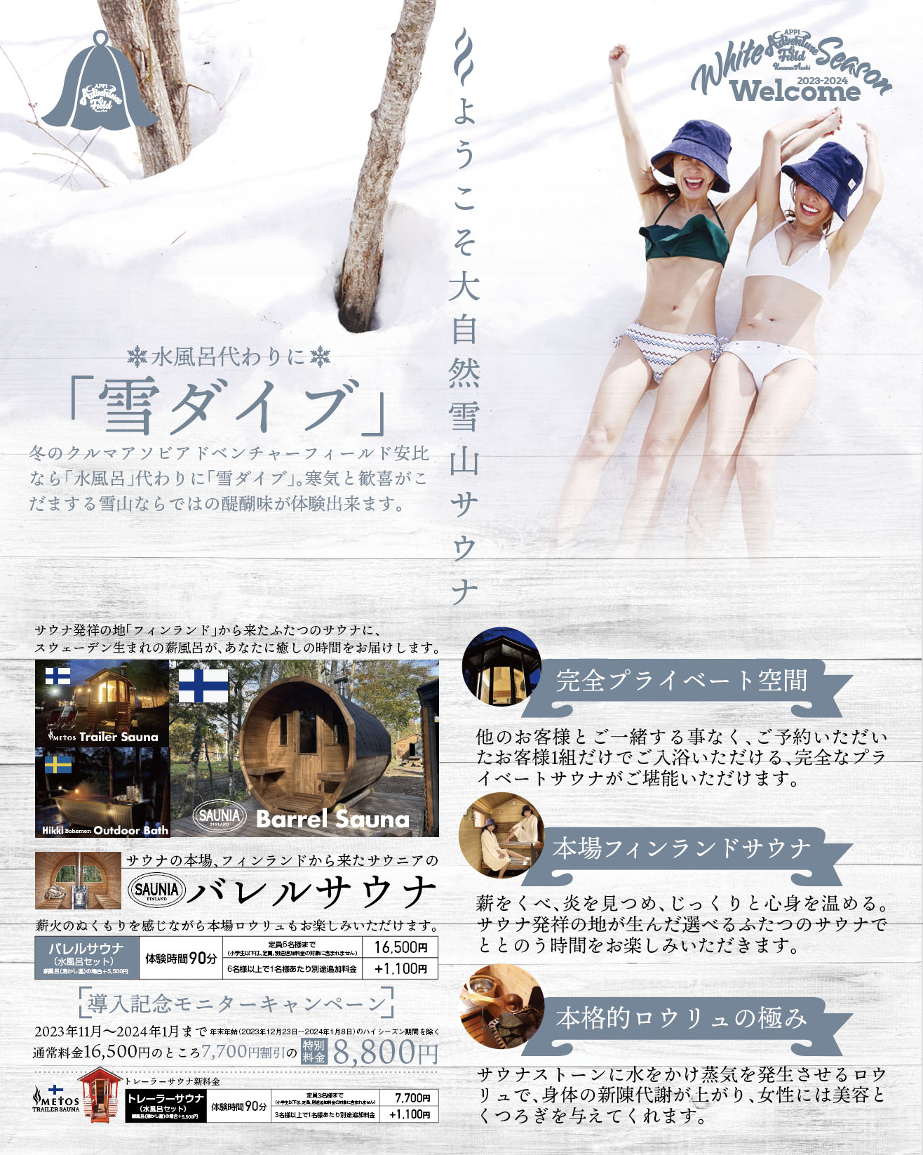 雪ダイブサウナ